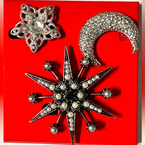 Chico’s Set of Three Brooches & One Necklace - Picture 3 of 7